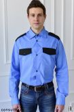 Рубашка охранника мужская с длинным рукавом под заправку