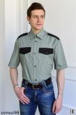 Рубашка охранника  мужская с коротким рукавом под заправку