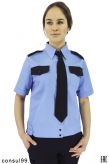 Рубашка охранника  женская  на поясе с длинным или коротким рукавом